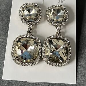 Crystal style post back earrings